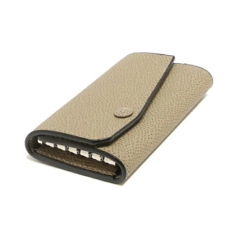 Valextra Cow Leather Key Pouch Unisex Light Umber-2