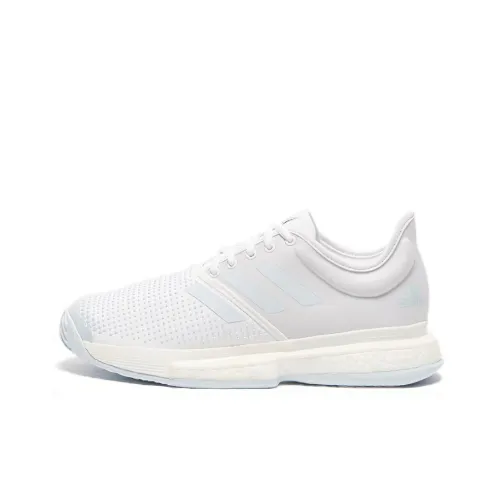 Adidas Solecourt Running Shoes Women's Low-Top White/Light Blue