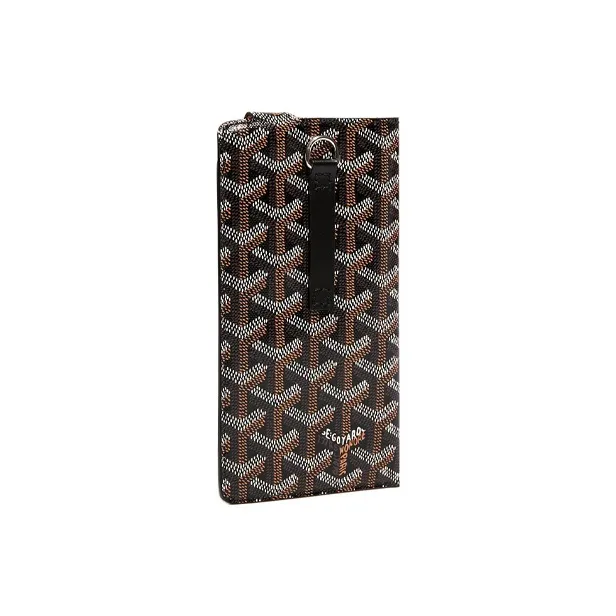 GOYARD Montmartre Canvas With Leather Cell Phone Pouch Large Size Unisex Black-1