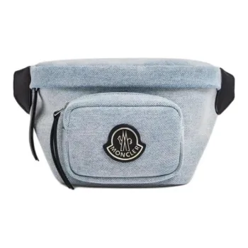 Moncler Denim Fanny Pack Women's Light Blue