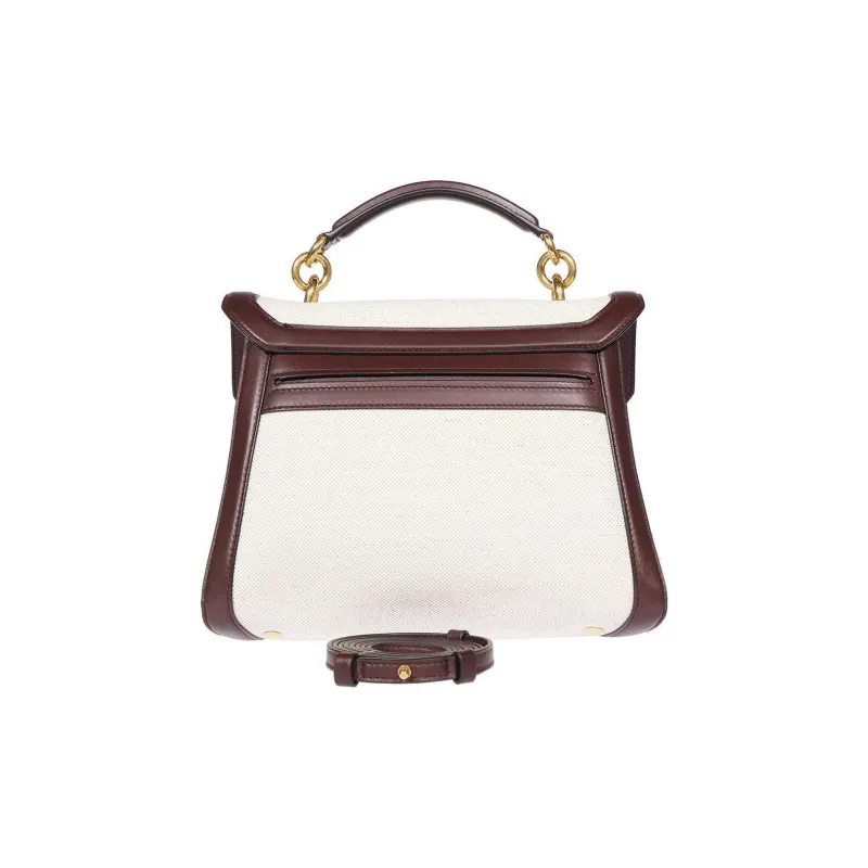 FERRAGAMO Calfskin Handbag Women's Beige-1
