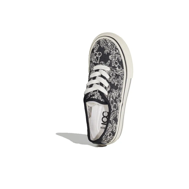 B10CROWN Non slip Lightweight Low Top Canvas Shoes Women's Black-3