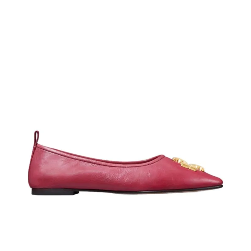 TORY BURCH Eleanor Logo-plaque Ballet Pump-1