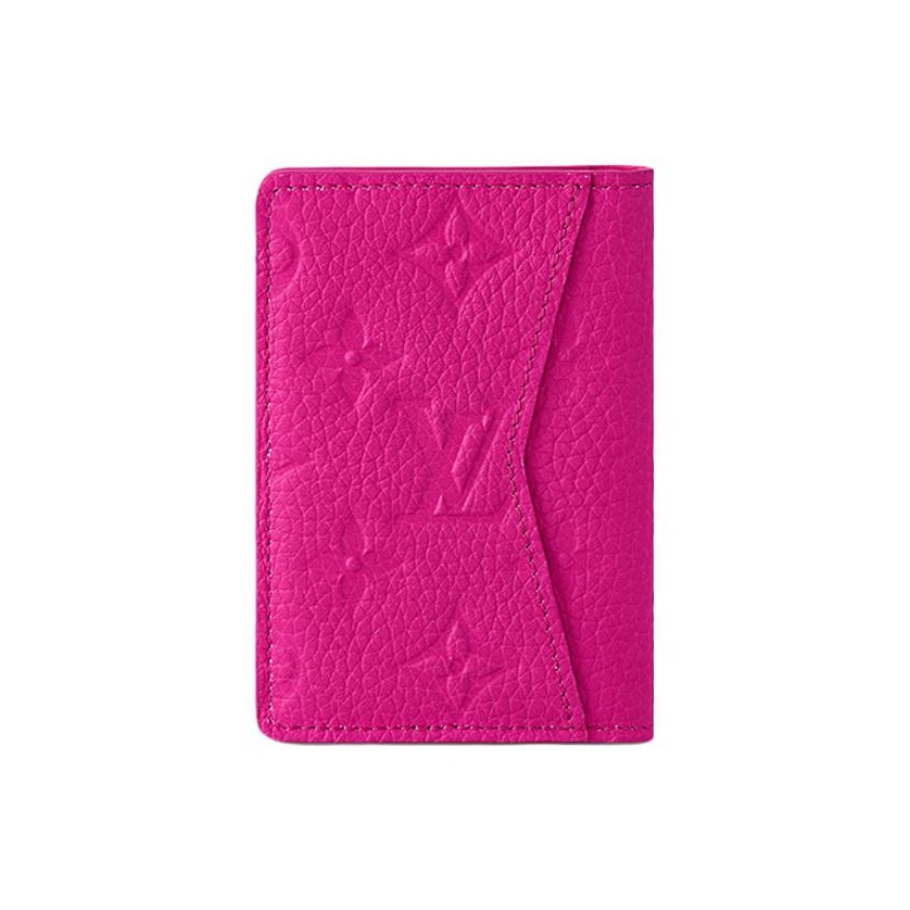 折りたたみ財布 Louis Vuitton Pocket Organizer Pink LOUIS VUITTON Pocket Organizer Taurillon Colormania Fuchsia