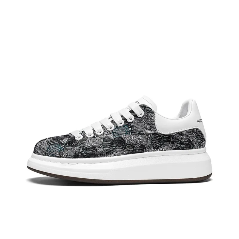 Skate Park Height Increasing Low-Top Skateboard Shoes Men's-0