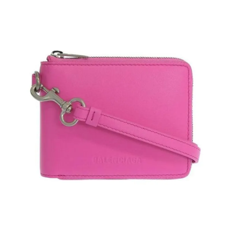 Balenciaga Leather Wallet Women's Neon-0