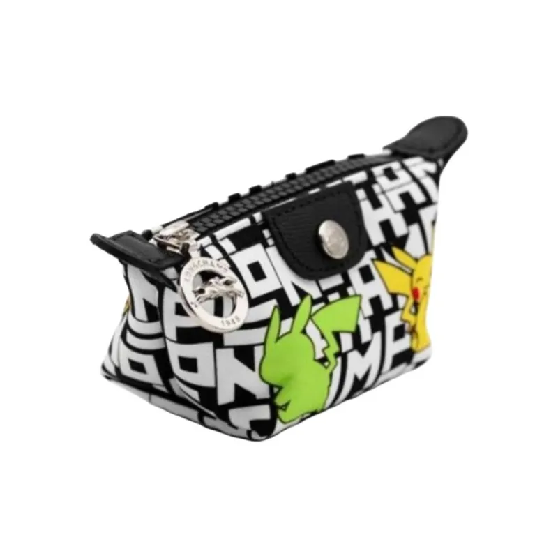 LONGCHAMP Pokémon Collaboration Le Pliage Polyamide Canvas Coin Purse Mini Unisex Black-2