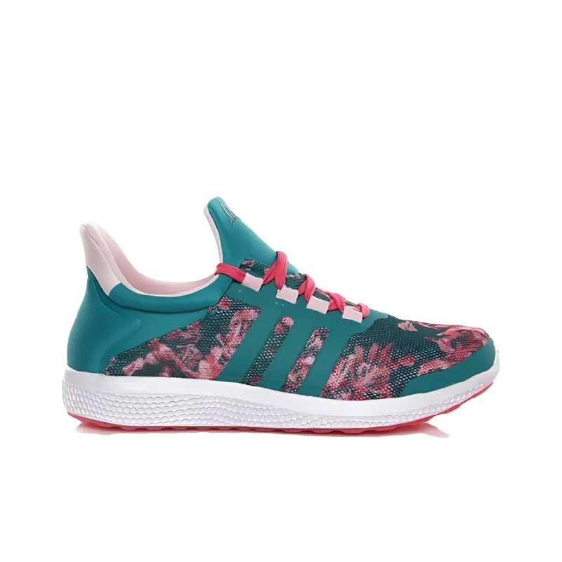 Adidas Cushioning Wear Resistant Low Top Casual Running Shoes Women's Blue Pink-2