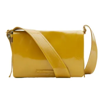 Burberry Patent Leather Calfskin Shoulder Bag Crossbody Bag Men's Manila Color