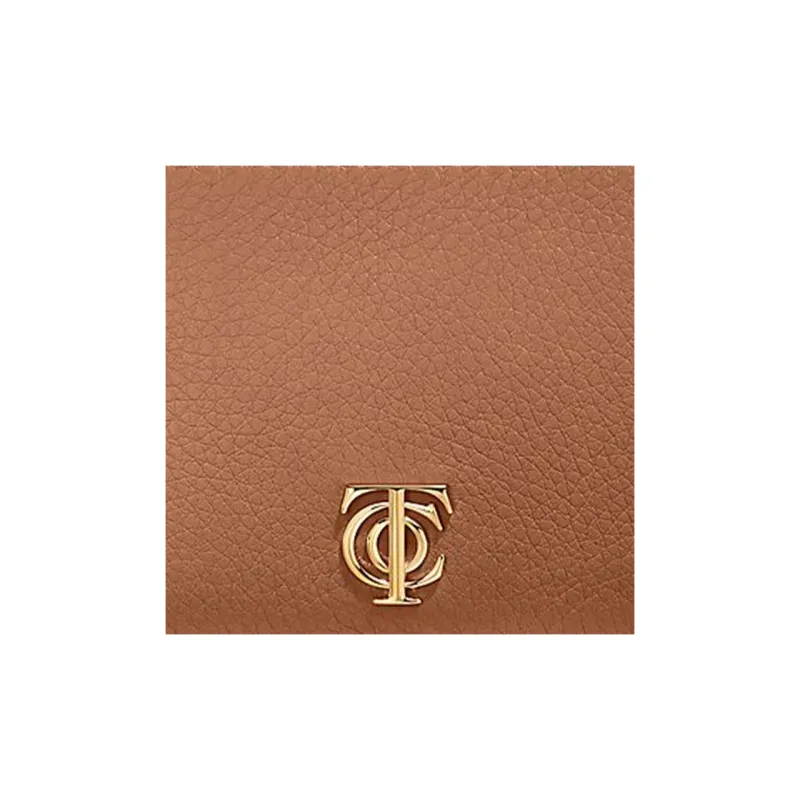 TIFFANY & CO. Leather Card Holder Women's Tan-4