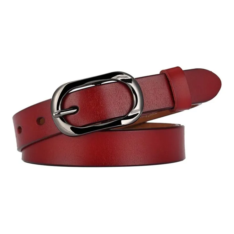 JW Cow Split Leather Belts Women's Width 2.3CM-6