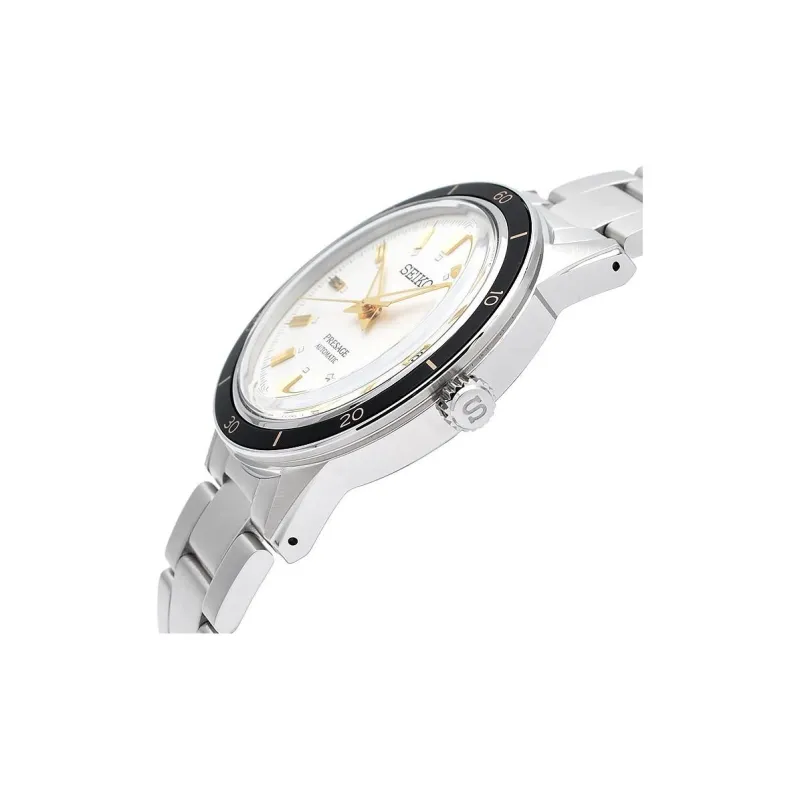 SEIKO Automatic Mechanical Movement Stainless Steel Strap Watch Men's Watches White Dial-1