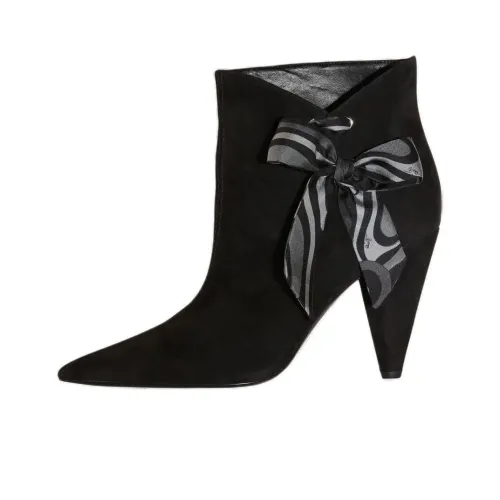 PUCCI Bow-embellished Suede Ankle Boots