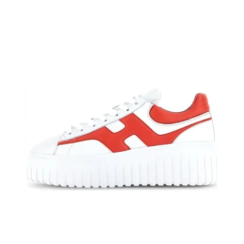 HOGAN H-Stripes Skateboard Shoes Unisex Low-Top White/Red