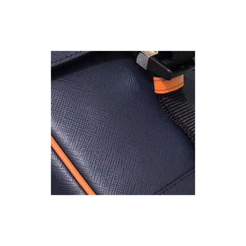 PRADA Leather Crossbody Bag Shoulder Bag Men's Blue-1