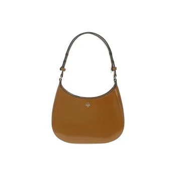 TORY BURCH Leather Handbag, Shoulder Bag Trumpets Women's Brown