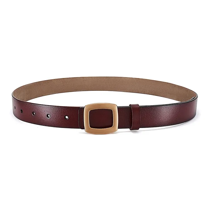 RED DRAGONFLY Versatile Instagram Style Trendy Fashion Smooth Buckle Belt Without Perforation Women's Width 2.8cm-16
