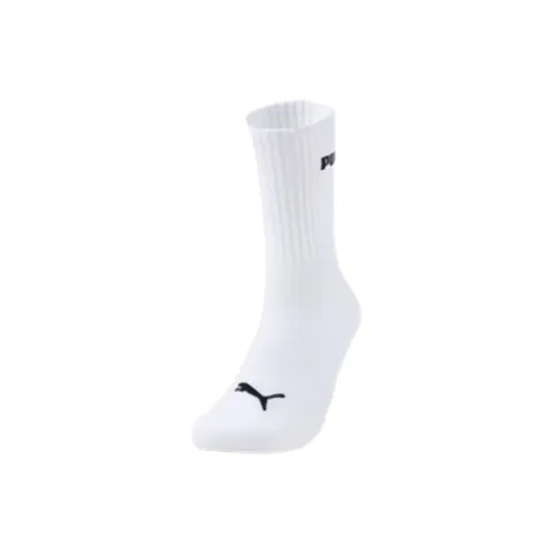 PUMA Mid Calf Socks Unisex White