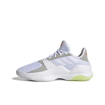 Adidas Streetflow Anti-Slip Wear-Resistant Low-Top Vintage Basketball Shoes Men's White Gray