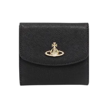 Vivienne Westwood Calfskin Wallet Small Size Women's Black