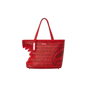 SPRAYGROUND PVC Tote One Shoulder Handbag Medium Size Unisex Red