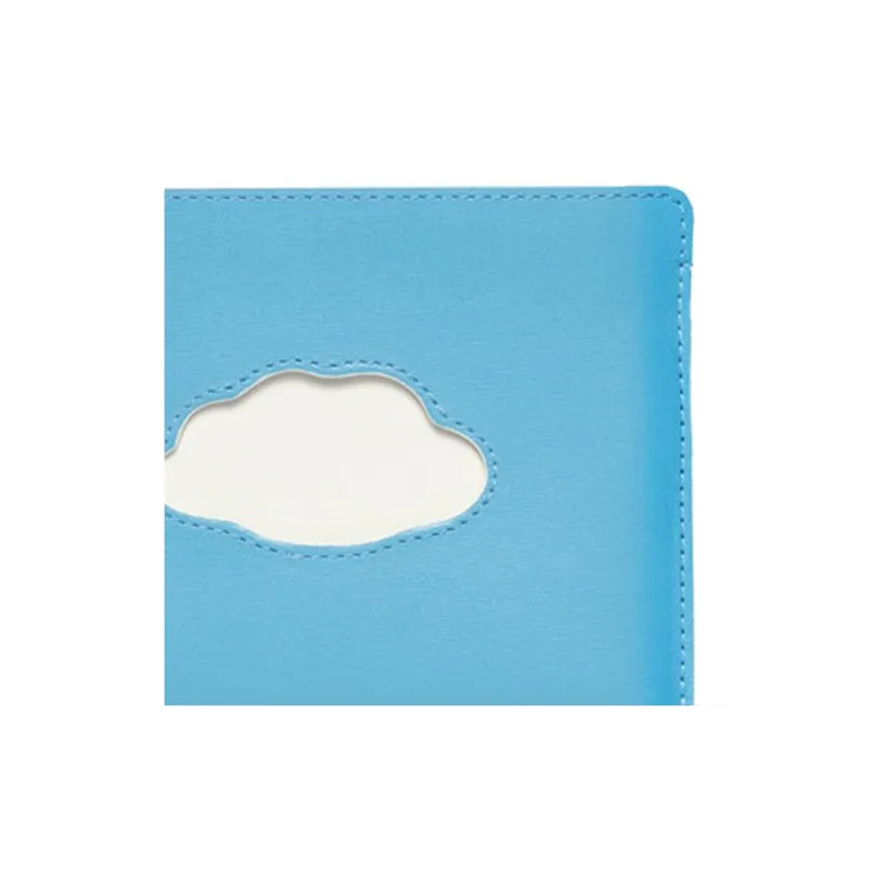 Delvau Magritte Calfskin Combination Card Holder Card Holder Women's Sky Blue/Ivory White-3