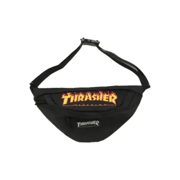 Thrasher Polyester Sling Bags One Shoulder Crossbody Fanny Pack Unisex Black
