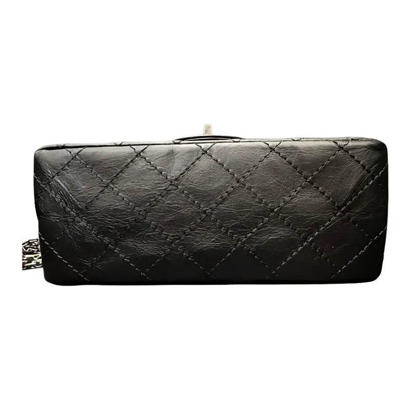 CHANEL Cow Leather And Ruthenium Metallic Black Shoulder Bag, Crossbody Bag Mini Women's Black-2