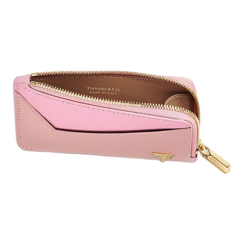 TIFFANY & CO. Tiffany T Goatskin Card Holder Women's Pink-3