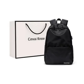 Simvay Clos Fabric Backpack Backpack Travel Bag Large Size Men's Black