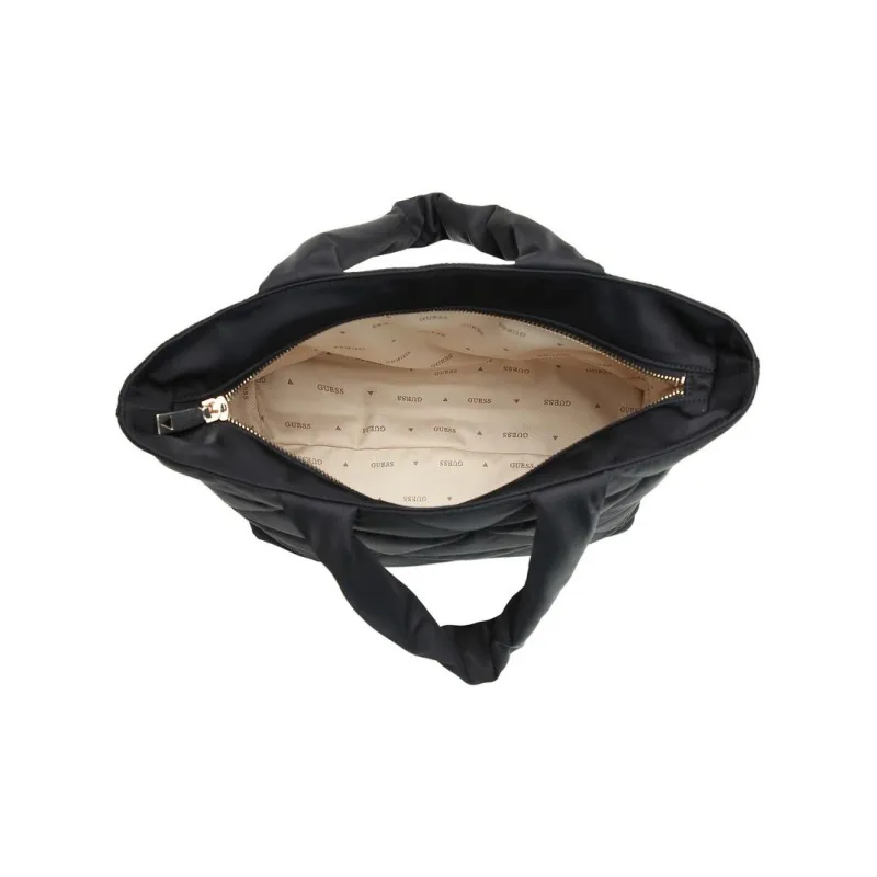 GUESS Fabric Tote Bag Shopping Bag Shoulder Bag Handbag Medium Size Women's Black-2