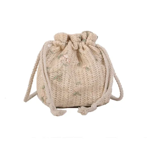 Boniu Straw Woven Crossbody Bag Women's White/Khaki/Brown