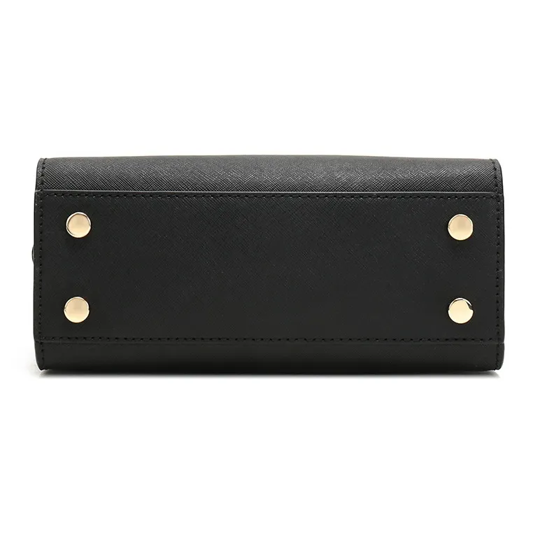 MICHAEL KORS Carmen Leather Ear Bag, Handbag, Crossbody Bag, Shoulder Bag Small Size Women's Black-4