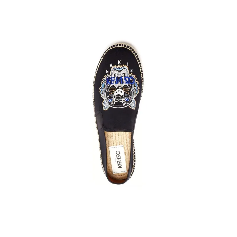 KENZO Tiger Espadrilles Women's Casual Shoes Men's Black-4