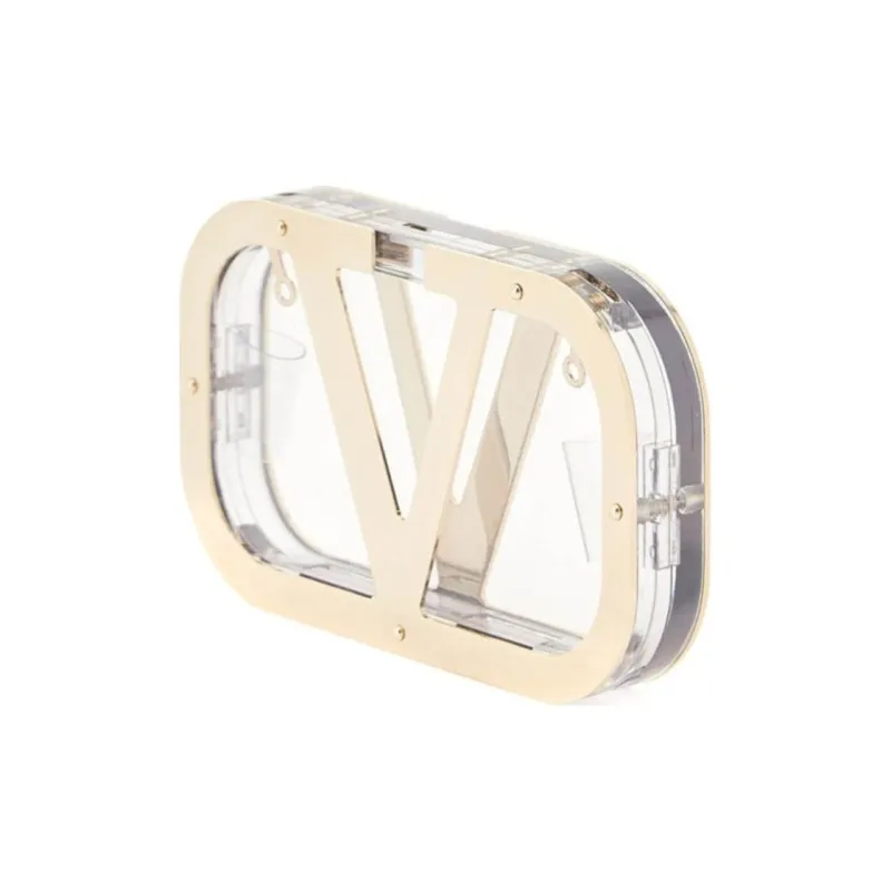 Valentino Resin Handbag Shoulder Bag Women's Transparent & Gold-1