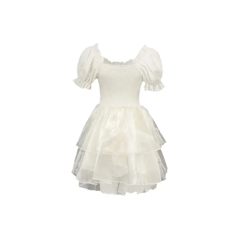 COVT Short Sleeved Dresses Women's Apricot-1