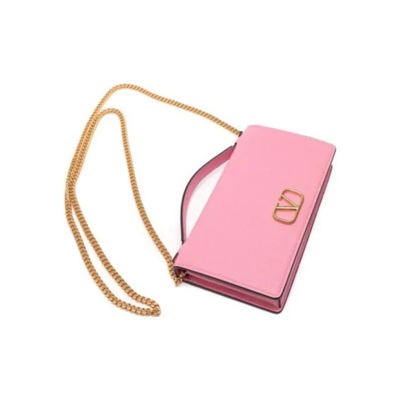 Valentino Vlogo Calfskin Handbag Shoulder Bag Regular Women's Light Pink-2