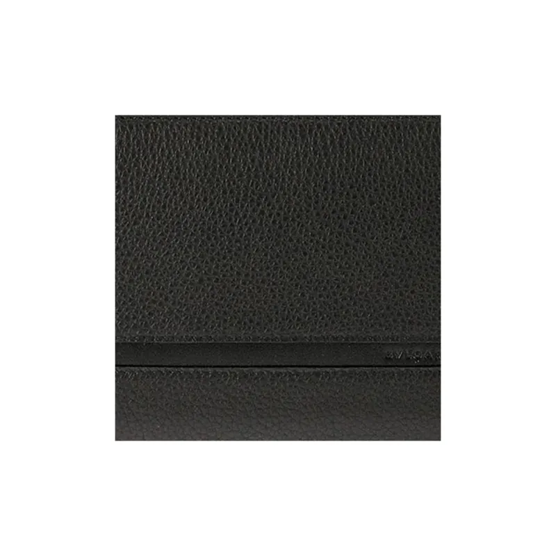 BVLGARI Calfskin Clutch Wallet Men's Black-5