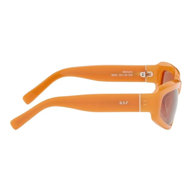 Retrosuperfuture Acetate Irregular Shape Sunglasses Men's Orange-2