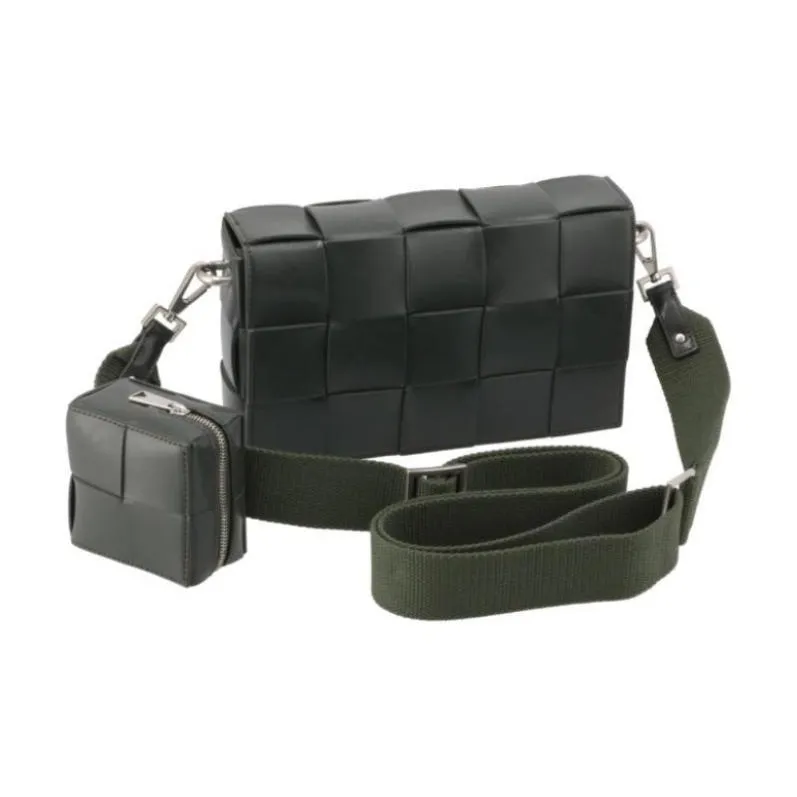 Bottega Veneta Medium Cassette With Versatile Strap Intreccio Dark Green-1