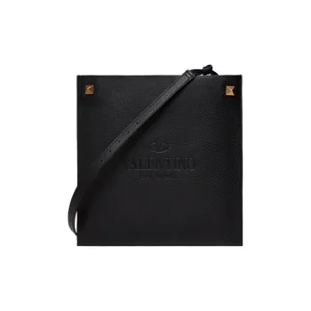 Valentino Calfskin Shoulder Bag Crossbody Bag Regular Men's Black
