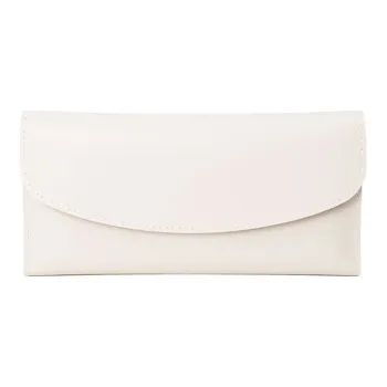 HAWA Artificial Leather Wallet Card Holder Clutch Women's White/Black/Apricot/Green/Brown/Deep Pink/Coffee/Red
