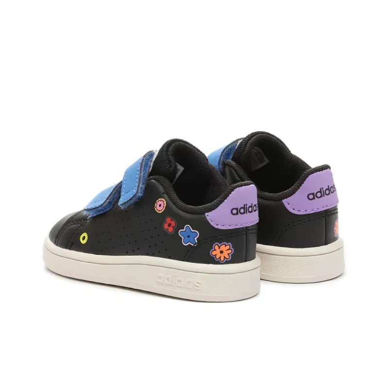Adidas Chaussures Advantage Anti-Slip Wear-Resistant Low-Top Casual Shoes Unisex Black Blue-2
