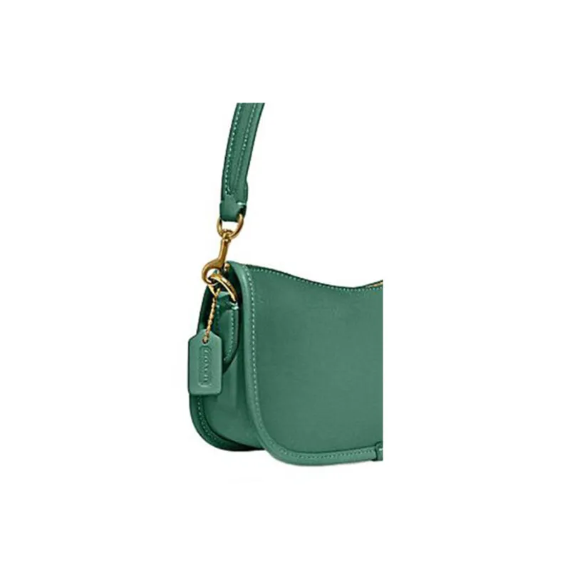 COACH Swinger Cow Leather Shoulder Bag Handbag Shoulder Bag Women's Green-4