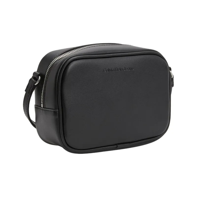 CALVIN KLEIN Polyurethane Shoulder Bag, Crossbody Bag Unisex Black-1