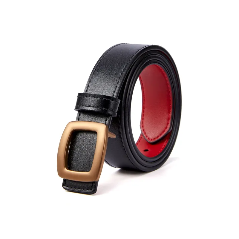 RED DRAGONFLY Versatile Instagram Style Trendy Fashion Smooth Buckle Belt Without Perforation Women's Width 2.8cm-1