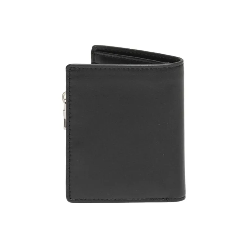 ARMANI EXCHANGEAE Cow Leather Patchwork With Fabric Wallet Men's Black-4