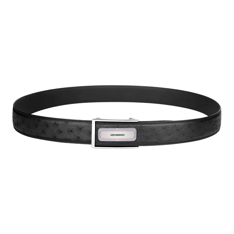 Jaylen Oos Automatic Buckle Business Casual Pants Belt Top Grain Cow Leather Leather Belts Men's Width 3.5cm-4