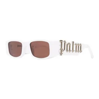 PALM ANGELS Acetate Metal Square Sunglasses Women's White