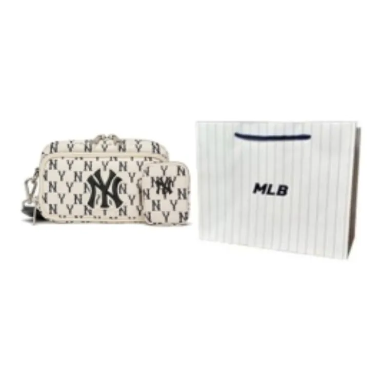 MLB Monogram Collection Polyester Combo Bag Shoulder Bag Crossbody Bag Mini Unisex Black White-12
